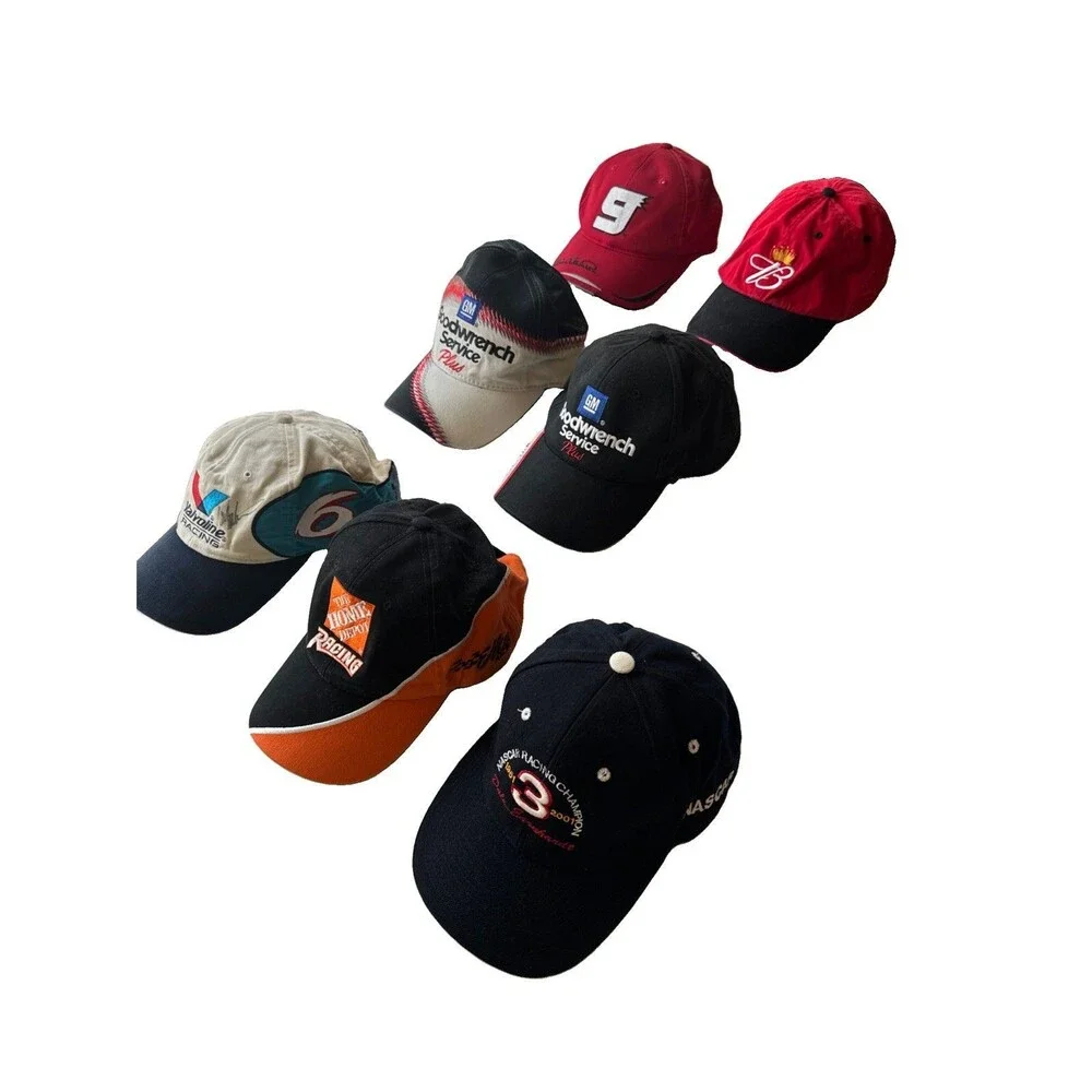 Vintage Nascar Hat Lot 7 Martin Martin Stand, Dale Earnhardt, Tony Stewart As is